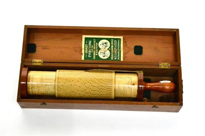 Lot 22 - Stanley Fuller Calculator in original wooden box with label inside lid