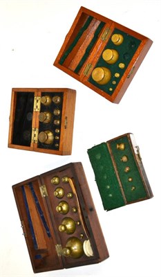 Lot 62 - A 19th Century Mahogany Cased Set of Ten Small Spherical Brass Weights by Bate, London, the largest