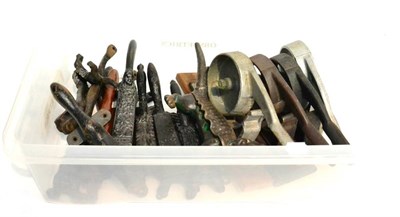 Lot 147 - A Collection of Ten Cast Iron Cork Presses, one cast as a reptile, one stamped 'Crane',...