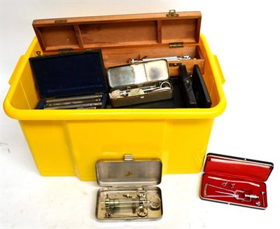 Lot 151 - A Collection of Cased Medical Sets, including Sahli Haemoglobinometers, catheters, cauterisers,...