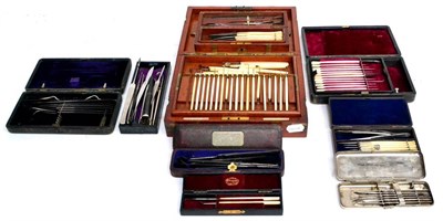 Lot 152 - A 19th Century of Mahogany Cased Set of Ophthalmic Instruments by Down Bros, the two tier case...