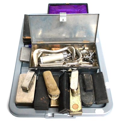 Lot 160 - A Collection of Cased Surgical, Syringe and Scalpel Sets, some with ivory handles, makers...