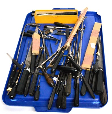 Lot 161 - A Large Collection of Ebony Handled Instruments, including knives, trocar and cannula, scalpels etc