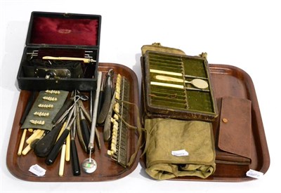 Lot 174 - A Collection of Dental Tools and Implements, including cased diagnostic set by Brady & Martin,...