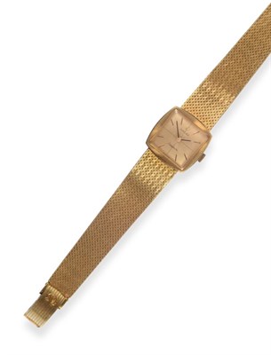 Lot 92 - A Lady's 18ct Gold Wristwatch, signed Omega, model: Ladymatic, ref: 8164, 1967, (calibre 661) lever