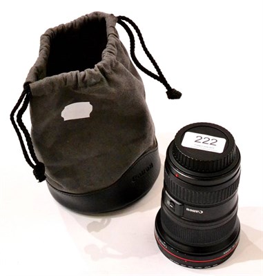 Lot 222 - Canon EF f2.8, 16-35mm Zoom Lens No.812551, with Canon EW88 Lens Hood