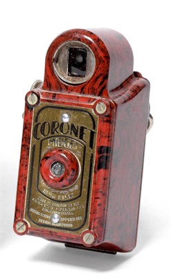 Lot 226 - Coronet Midget Camera in mottled red Bakelite