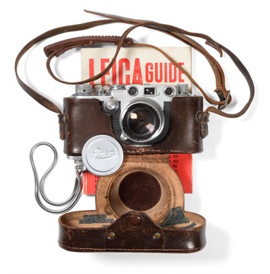 Lot 242 - Leica IIIf Camera No.548985 (1951) with Leitz Wetzlar Summitar f2, 50mm lens no.784262, in...