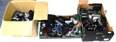 Lot 286 - Various Camera including 3xNikon F90Xs, Minolta 3000i, Canonet QL19 and others in three boxes (qty)