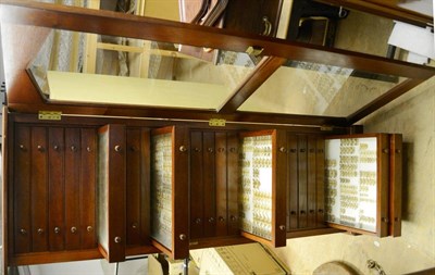 Lot 331 - A Fine and Extensive Collection of British Moths, housed in a mahogany glazed 25 drawer...