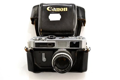 Lot 225A - Canon Model 7 Camera No.813770 with Canon f1.8, 50mm lens, in leather case