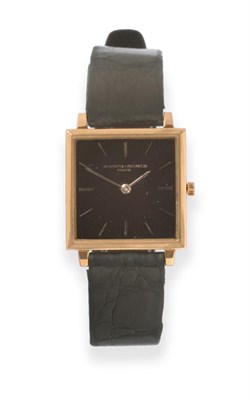 Lot 123 - ~ An 18ct Gold Wristwatch, signed Vacheron & Constantin, circa 1965, (Calibre 1003) lever...