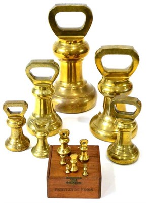 Lot 53 - Avery 56LB Weight Set consisting of 13 brass weights: 56lb, 28lb (both stamped 1953), 14lb,...