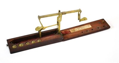 Lot 70 - Folding Scales For Weighing Coins constructed in brass with slider on one arm ";to ascertain...