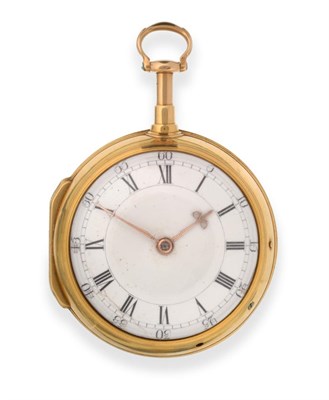 Lot 136 - An 18ct Gold Dumb Quarter Repeating Pocket Watch, signed Jno Holmes, Strand, London, No.6513, 1780
