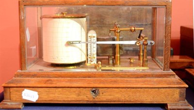 Lot 5 - Thomas Armstrong & Brother (Manchester) Barograph No. 1588 with 16 thin vacuum sections,...