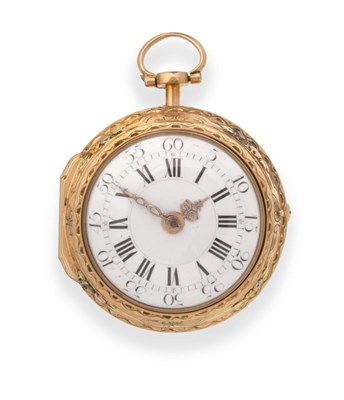 Lot 145 - A French Pair Cased Verge Pocket Watch, signed Les Fr Esquivillon & De Choudens, circa 1780,...