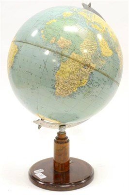 Lot 30 - Philips Challenge Globe 13.5"; Diameter (1:37,440,000 scale) 1930's, with aluminium support,...