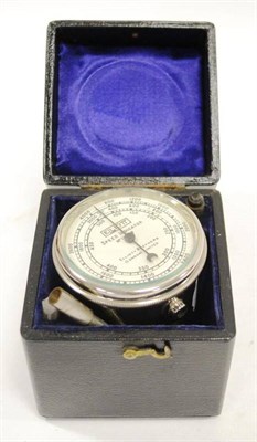 Lot 36 - Elliott Speed Indicator no.16228 with chromed case in fitted case  with adapter and two tools