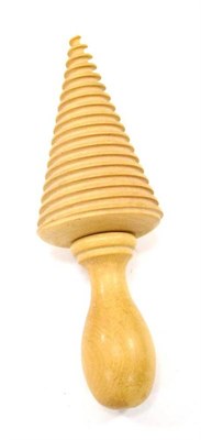 Lot 40 - Jaw Opener, 19th Century of wooden construction with conical screw thread and handle 5";, 13cm