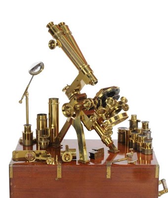 Lot 72 - Powell and Lealand, 170 Euston road, London. A No.1 compound microscope. A good example of this...