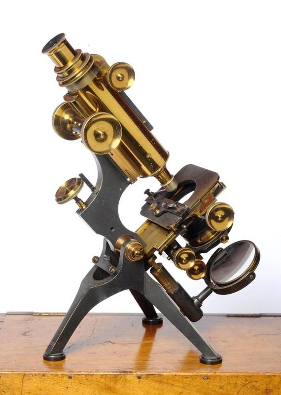 Lot 73 - An Edinburgh student's microscope by W. Watson & Sons , London No. 5275. A late Victorian brass...