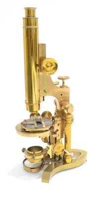 Lot 83 - A Victorian monocular compound microscope by Ross, London No. 5330 as found with no case. Circa...