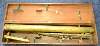 Lot 127 - Coombes Brass Telescope with detachable eyepiece, with brass stand, with ";Coombes, Optician &...