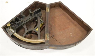 Lot 131 - J Motion & Co. Singapore A Late 19th Century Ships Sextant in wooden case