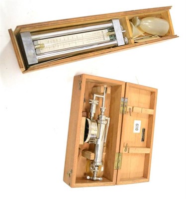 Lot 141 - Allen & Hanburys (London) Mercury Syringe with pressure gauge in wooden case and a Hi-Press...