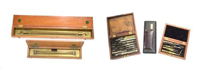 Lot 160 - Various Drawing Instruments including a J Halden Rolling Rule 24";, 61cm and a smaller example...