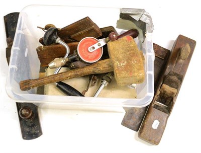 Lot 161 - A Box of Woodworking Tools, including a Stanley Victor No.20 compass plane, Stanley Bailey No.7...
