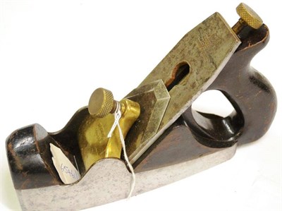 Lot 170 - A Norris 7 1/2 Inch Adjustable Steel Smoothing Plane, with walnut infill and handle, brass...
