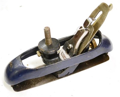 Lot 171 - A Record Cast Iron Compass Plane, with blue enamelled finish, tension screw