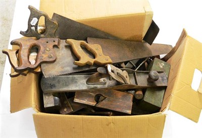 Lot 181 - A Collection of Woodworking Tools, including a Norris steel smoothing plane, with walnut infill and
