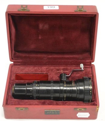 Lot 199 - Angenieux 10x15B Zoom Lens f2.8, 15-150mm no. 1032523, in original fitted makers hard display...