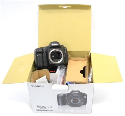 Lot 204 - Canon EOS 5D Digital Camera body no.3231306861 and EF f1.4 50mm lens, in original box