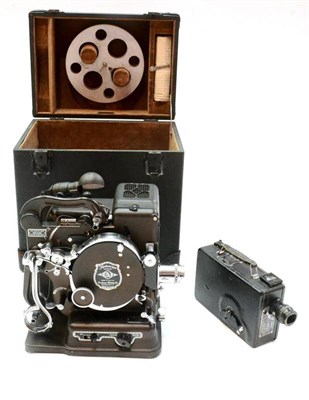 Lot 215 - Kodak Model BB Junior Cine Camera together with a Kodascope Model B projector (cased) and a...