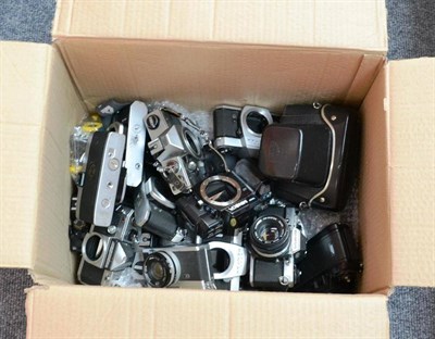 Lot 249 - Various 35mm Camera Bodies including Yashica GTN, numerous Pentaks, Olympus OM10, Minolta 7000,...