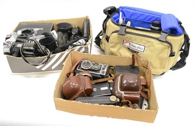 Lot 260 - Various Cameras including Ikoflex TLR, Kershaw King Penguin, Kodak folding Brownie, Ikon...