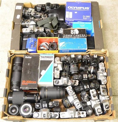 Lot 261 - Various Cameras including Minolta MG1, Minolta 9000AF, Zenit EM Moscow Olympics, Praktica TL58...