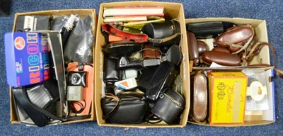 Lot 264 - Various Cameras including Ricoh KR-10, Agifold, King Regula IIIb, Bencini Comet S and 2xExakta...