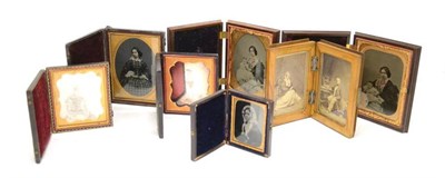 Lot 293 - Two Daguerreotypes And Four Ambrotypes all cased portraits, together with a cased photograph...