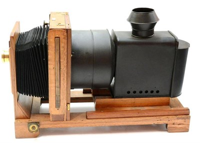 Lot 318 - Midland Camera Company Magic Lantern No.8 with brass lens and fittings, bellows focussing and...