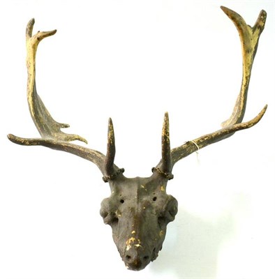 Lot 332 - Fallow Deer (Cervus dama dama), perhaps 18th century, antlers on upper skull, 19 points, right...