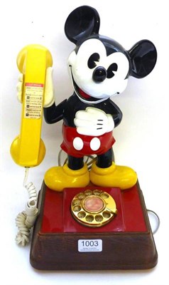 Lot 1003 - American Communications Corporation The Mickey Mouse Phone plastic figure of Mickey holding a...