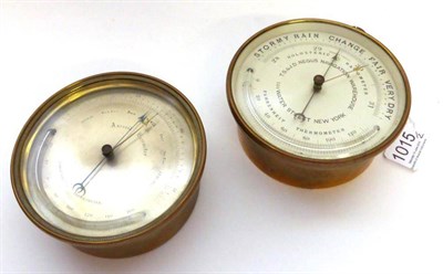 Lot 1015 - TS & JD Negus Holosteric Barometer in brass case with 5";, 13cm diameter face (Excellent) with...