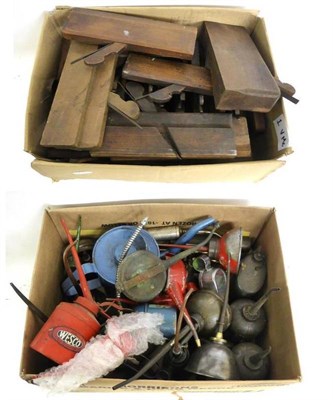 Lot 1044 - A Pine Toolbox Containing Joiners Tools, including chisels, squares, planes, saws, etc.,...