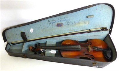 Lot 1061 - A 19th Century German Violin, labelled 'Antonius Stradivarius Made By E.R Schmidt & Co., Violin...