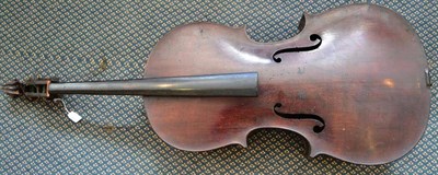 Lot 1074 - A 19th Century German Violoncello, no label, with a 745mm two piece back, double bass type...
